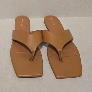 BAMBOO - CARMEL FAUX LEATHER  SLIDE IN SANDALS